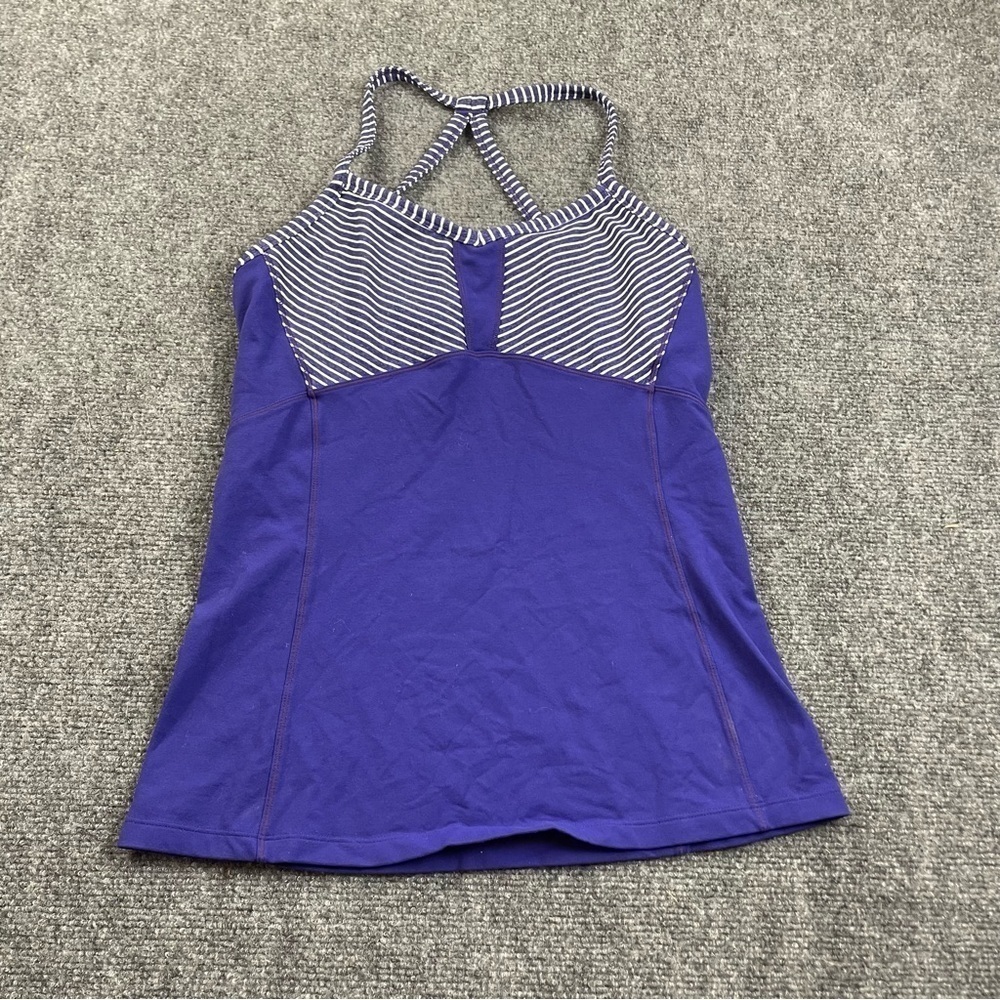ATHLETA Women’s Fulfillment Built-In Bra Athletic Purple Workout Tank Top Medium